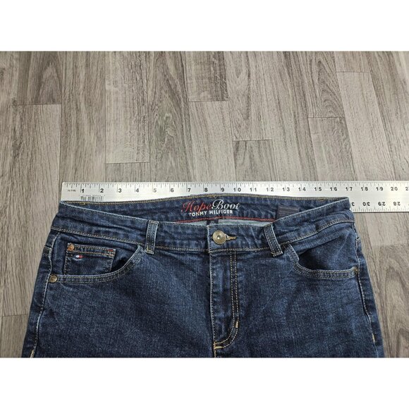 Tommy Hilfiger Jeans Womens 12 Short Blue Hope Boot Bootcut Denim Medium Wash - Picture 6 of 10